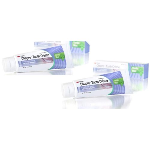 3M ESPE 12117 Clinpro Tooth Creme 0.21% NAF Anti Cavity Toothpaste, Vanilla Mint (Pack of 2)