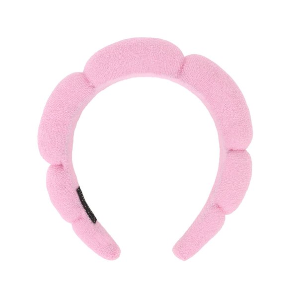 ANBALA Spa Headband for Wishing Face Sponge Headband for Women Makeup Headband for Skincare Shower Terry Cloth Headband for Women Girls (Pink)