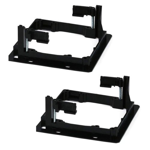 iMBAPrice Dual Gang (2-Gang) Low Voltage Mounting Bracket - Black (Pack of 2)