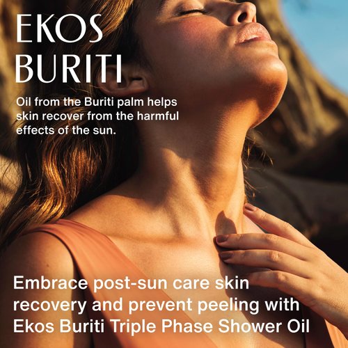 Natura - Ekos Buriti Triple Phase Shower Oil - in-Shower or Bath Body Oil - Scented - Bath Oil - Skin Moisturizer - Vegan Skin Care - Brazilian Beauty Secrets - Self Care - 6.7 fl oz (200ml)
