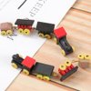 TOYANDONA 3pcs Doll House Train Christmas Table Centerpieces Wooden Christmas Train Toy Simulation Steam Train Miniature Train Statues Decor Mini Wooden Train Dining Table Sculpture Child