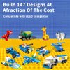 1100 Piece Building Blocks Classic Building Toys, Creative Bulk Building Bricks Sets Compatible with Legos Baseplate Sets 17 Colors Mixed 147 Shapes for Kids Party Favors Birthday Gift