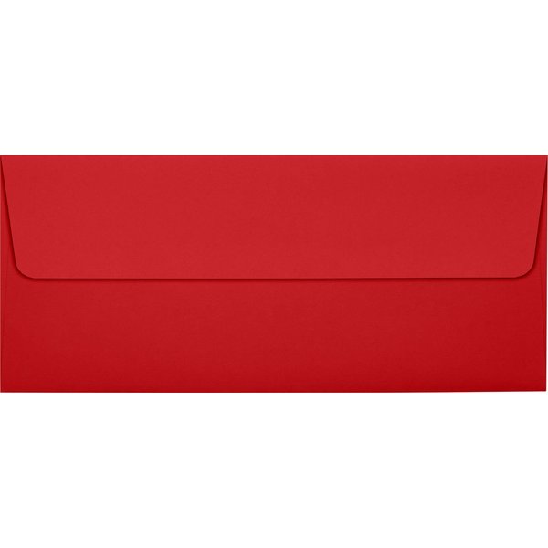 LUXPaper #10 Business Envelopes | Peel & Press | 4 1/8" x 9 1/2" | Ruby Red | 80lb. Text | 50 Qty