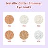 Kyannkra Liquid Glitter Eyeshadow,Liquid Glitter Eyeliner Metallic Glitter Shimmer Eye Looks Waterproof Long Lasting Quick-Drying Sparkling(T05)