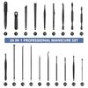 Manicure Set, Professional Nail Clippers Pedicure Kit 26 Pieces Nail Care Tools for Travel & Grooming (Black)