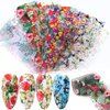 Flowers Nail Foil Transfer Stickers Decals, Flowers Nail Transfer Foils Sticker Designs Summer Floral Nail Art Decals Acrylic Nails Supplies for Women Girls Manicure Tips Decorations (10 Sheets)