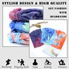 FULZTEY Wide Headbands for Women Boho Headwraps Fashion Tie Dye Hairband Non Slip Knot Bandanas Comfy Cotton Turban Stretchy Sport Workout Sweat Head Bands for Women's Hair Accessories 3 Pack