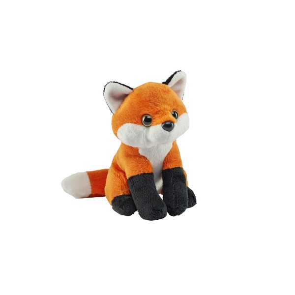 Wild Republic Pocketkins Eco Red Fox, Stuffed Animal, 5 Inches, Plush Toy, Made from Recycled Materials, Eco Friendly