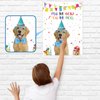 38 Pcs Pin The Tail on The Puppy Dog Party Games Give The Dog a Bow Pin The Dog Poster for Kids with Blindfolds and Stickers for Puppy Dog Themed Birthday Party Supplies Decorations