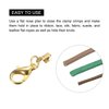 uxcell 20Sets Fold Over Cord Ends with Lobster Claw Clasps & Extension Chain, 3mm Terminators Crimp Cap Clasp Tips for DIY Craft Making, Gold Tone