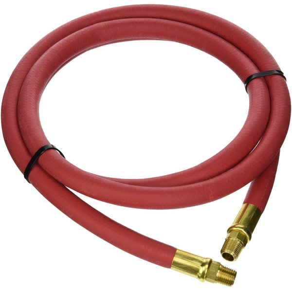 GoodYear 6' x 3/8" Lead-In Rubber Air Hose,Red