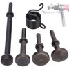 Smoothing Air Hammer Bits Set, 5Pcs Smoothing Air Hammer Tool Kit Air Hammer Accessories Extended Length Pneumatic Chisel Bits with Spring, by ZMCYNG