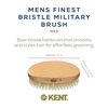 Kent MG3 Natural Boar Bristle Brush for Men's Grooming - 360 Wave, Beard Straightener and Scalp Care