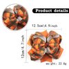 Fall Thanksgiving Hair Bow Clips Autumn Orange Brown Hair Clips Plaid Add on Grosgrain Ribbon Hair Alligator Barrettes Non Slip Bowknot Hairpin Thanksgiving Hair Accessories Hair Decoration for Girls