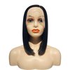 Sibeth Bob Lace Front Wigs Short Wig for Women Side Part U Part Lace Natural Straight Bob Synthetic Heat Resistant Wigs (Black)