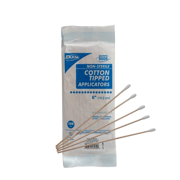 First Aid Only 25-450 Cotton Tipped Applicator with 6 Wooden Shaft (Bag of 100)