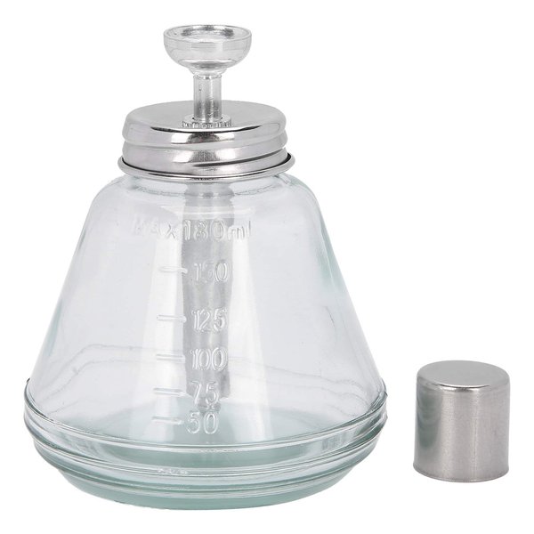 180ml Press Bottle, Press Type Liquid Pump Dispenser Empty Nail Polish Remover Refillable Bottle Container Manicure Accessory with Top Cap