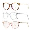 COASION Blue Light Blocking Glasses for Women Vintage Round Anti Blue Ray Computer Game Eyeglasses 3 Pack (Tortoise/Gold + Transparent/Silver + Clear Pink/Gold)