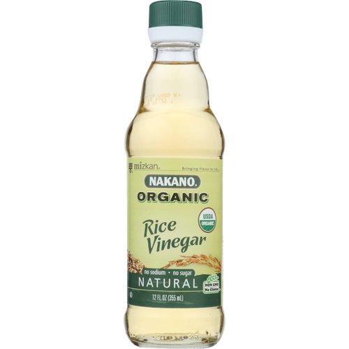 Mizkan Organic Natural Rice Vinegar for Authentic Japanese Dishes, Vegetables, Sushi, Chicken Teriyaki, Stir Fry Sauce and More, 12 FL OZ