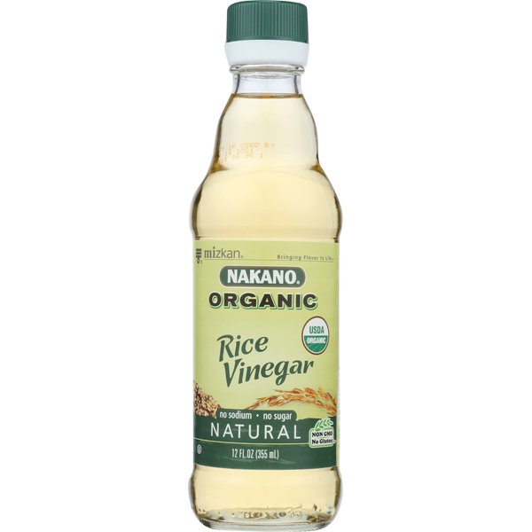 Mizkan Organic Natural Rice Vinegar for Authentic Japanese Dishes, Vegetables, Sushi, Chicken Teriyaki, Stir Fry Sauce and More, 12 FL OZ