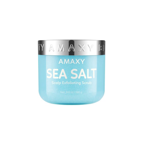 AMAXY Sea Salt Scalp Exfoliating Scrub | Remove Build Up, Dirt, Oil - Refreshes Oily Scalps - Reduce Flakes & Calm Itchiness - Silicon & Paraben Free - for Oily Scalp, Men and Women - 9.8 oz
