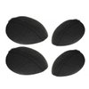 4 Pcs 2 Pairs Black Sponge Bump It Up Volume Hair Base Hair Pad Headwear Fluffy Hair Padding Insert Cushion Hairstyle Bum Maker Braid Hair Style Holder for Women Girls