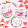 APOWBLS One In A Melon Party Decorations Tableware, Watermelon Party Supplies For 1st Birthday, Plate, Napkin, Tablecloth, Fork, Watermelon First Birthday Plates & Napkins Party Decorations | Serve 24
