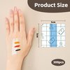 300 Pieces Makeup Hand Palette Single Use Makeup Mixing Palette, Transparent Waterproof Makeup Palettes Cosmetic Makeup Palette, Adhesive Artist Cosmetic Makeup Palette for Makeup Artist (transparent)