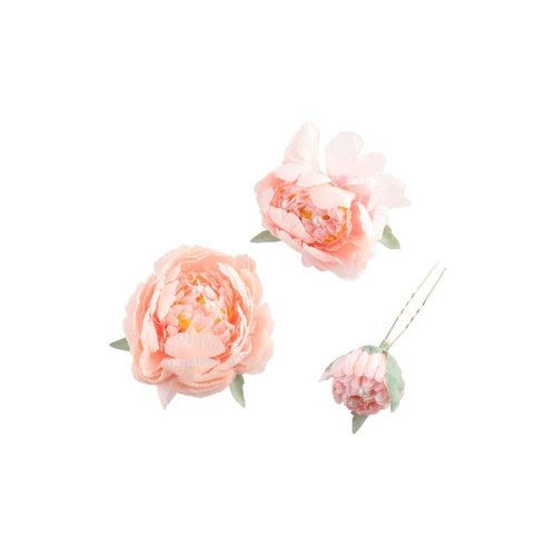 3Pcs Flower Hairpin Set,Antique Peony Flower Hairpins Vintage Hair Sticks Chinese Style Hanfu Headdress Elegant Hair Accessories Set for Women Girls