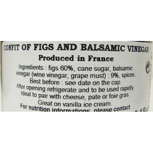 Confit of Figs and Balsamic Vinegar 7.35 oz French import by l'Epicurien, One
