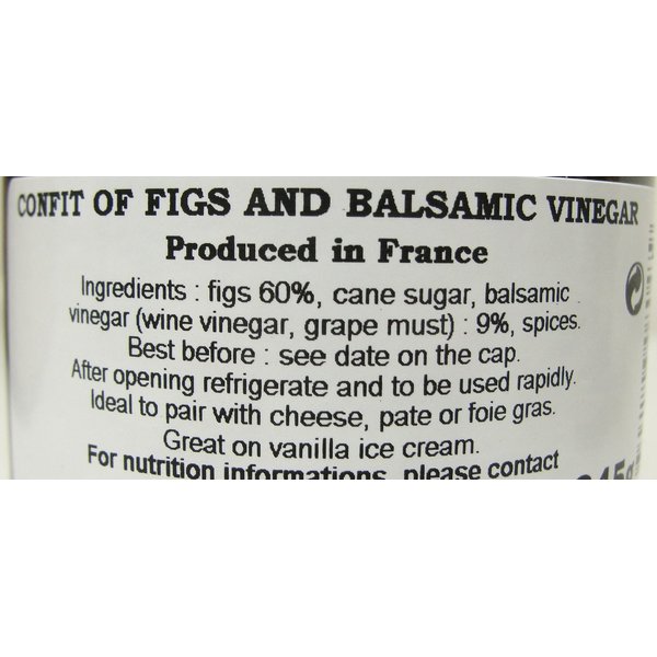 Confit of Figs and Balsamic Vinegar 7.35 oz French import by l'Epicurien, One