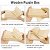 Impossible Puzzle Box Secret Money Box Mini 3D Brain Teaser Toy Cash Card Boxes Surprise Wooden Magic Box