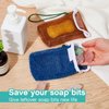 8 Pcs Soap Saver Pouch Body Scrubber Exfoliator and Soap Holder Loofah Soap Savers for Bar Soap Wash Soap Cover Soap Bag with Rope Exfoliating Sponge for Bath Shower Travel Face Hand Women, 8 Colors