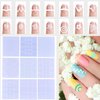 MOLILON 2720pcs French Tip Nail Guides French Nail Stickers Stencil French Nail Art Tips Guides Self Adhesive French Manicure Strips for Edge Auxiliary Stickers Decals (60 Designs, 36 Sheets)