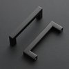 Ravinte 18 Pack 4 Inch Kitchen Square Cabinet Handles Matte Black Cabinet Pulls Black Drawer Pulls Kitchen Cabinet Hardware Kitchen Handles for Cabinets Cupboard Handles Drawer Handles