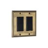 Rok Hardware Wall Plate Contemporary Decorative Rocker/GFCI Switch Plate (Antique Gold, 2 Gang)