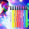 CCbeauty Liquid Face Paint Makeup 8 Colors Sweatproof Smudgeproof, Waterproof UV Glow Neon Eye Liner Set, Body Painting Kit for Artist Kids Halloween Tattoo Pens Christmas Birthday Gift