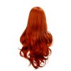Baruisi Orange Wigs for Women Long Curly Wavy Synthetic Hair Wig Natural Middle Parting Heat Resistant Costume Cosplay Wig