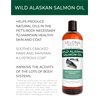 Velona Wild Alaskan Salmon Oil - 64 oz | 100% Pure Refined Oil | for Dogs & Cats - Supports Joint Function | Omega 3 Liquid Food Supplement for Pets - Natural EPA + DHA Fatty Acids for Skin & Coat