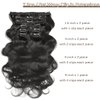 Clip In Hair Extensions Real Human Human Hair Jet Black Hair Clip Ins for Black Women Human Hair Remy Seamless Clip In Hair Extensions Urbeauty Wavy Clip Ins Body Wave Virgin Hair Extensions