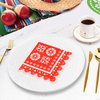 100 Pack Mexican Paper Napkins Fiesta Disposable Cocktail Napkins Papel Picado Decorative Scalloped Napkin for Cinco De Mayo Mexican Fiesta Table Decor Party Supplies