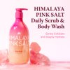 HIMALAYA PINKSALT Daily Scrub & Body Wash - Exfoliating Body Scrub, Dead Sea Salt & Himalayan Pink Salt, Natural Moisturizing Body Wash, Retinol & Hyaluronic Acid Shower Gel, Korean Skincare 21.1oz