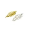 Gold or silver diamond shaped metal alligator hair clip for fine thin hair (Primary color: Silver)