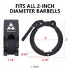 ThreeLeaves Olympic Barbell Clamps 2 Inch.Aluminum Alloy Exercise Collars For Weightlifting.Secure and Quick-Release Weight Clips for Intense Weightlifting Sessions.