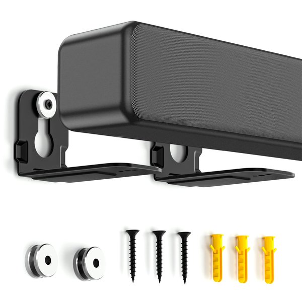 notiela Universal Soundbar Wall Mount Bracket Floating Wall Shelf for Samsung, Sony, LG, Nakamichi, Polk Audio, Vizio, Roku, Onn Soundbar Mount Mounting Bracket Sound Bar Mount Under TV