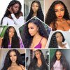 HD Transparent 13x4 Deep Wave Lace Front Wigs Human Hair for Black Women 28inch Wet and Wavy Human Hair Wigs with Baby Hair Pre Plucked Water Wave Lace Frontal Wigs Human Hair 180% Density