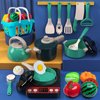 Lpluziyyds 108Pcs Kids Kitchen Toy Accessories, Toddler Pretend BBQ Camping Cooking Playset, Utensils Cookware Toys, Play Food Set, Toy Vegetables, Learning Gift for Girls Boys