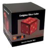 Puzzle Box Enigma Dice Cube - Money and Gift Holder in a Wooden Magic Trick Lock with Hidden Compartment Piggy Bank Brain Teaser Game (Red)