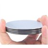 Landtom Cup Coasters with Holder, Prevent Stains and Scratches with Round Table Coasters for Glasses, Bar Drinks, Mugs, Coffee Cups, Tea, Wine, Beverages(Set of 4)