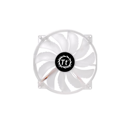Thermaltake 200mm Pure 20 Series Blue LED Quiet High Airflow High Performance Easy to Install Case Fan CL-F016-PL20BU-A, Clear w Blue LED